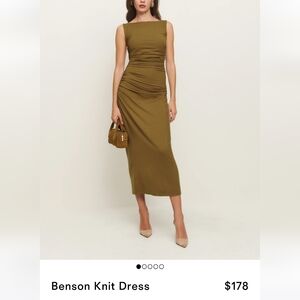 Reformation Olive Knit Dress